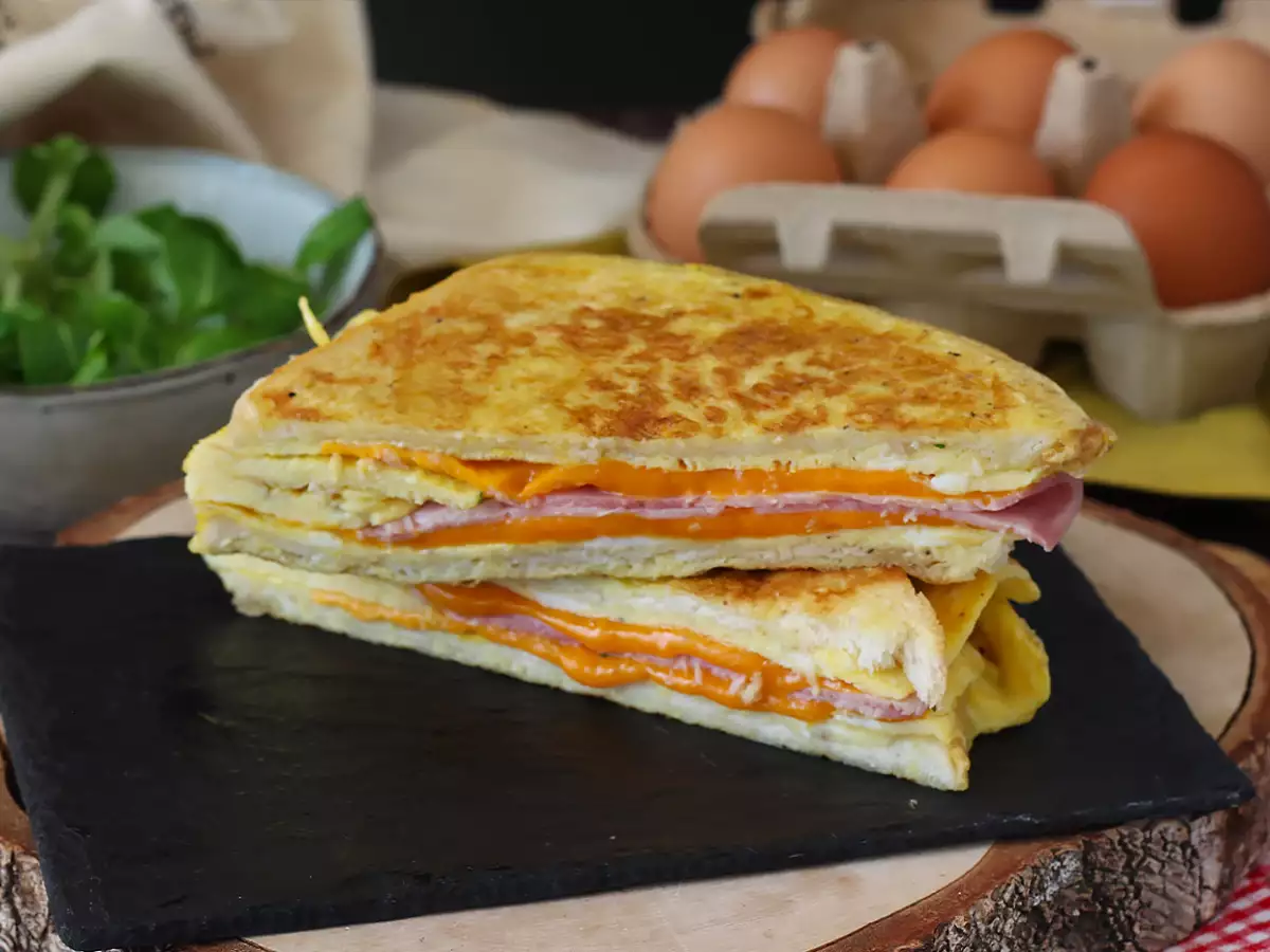 Snabb omelettmacka – French toast-omelettmacka – smart äggmacka