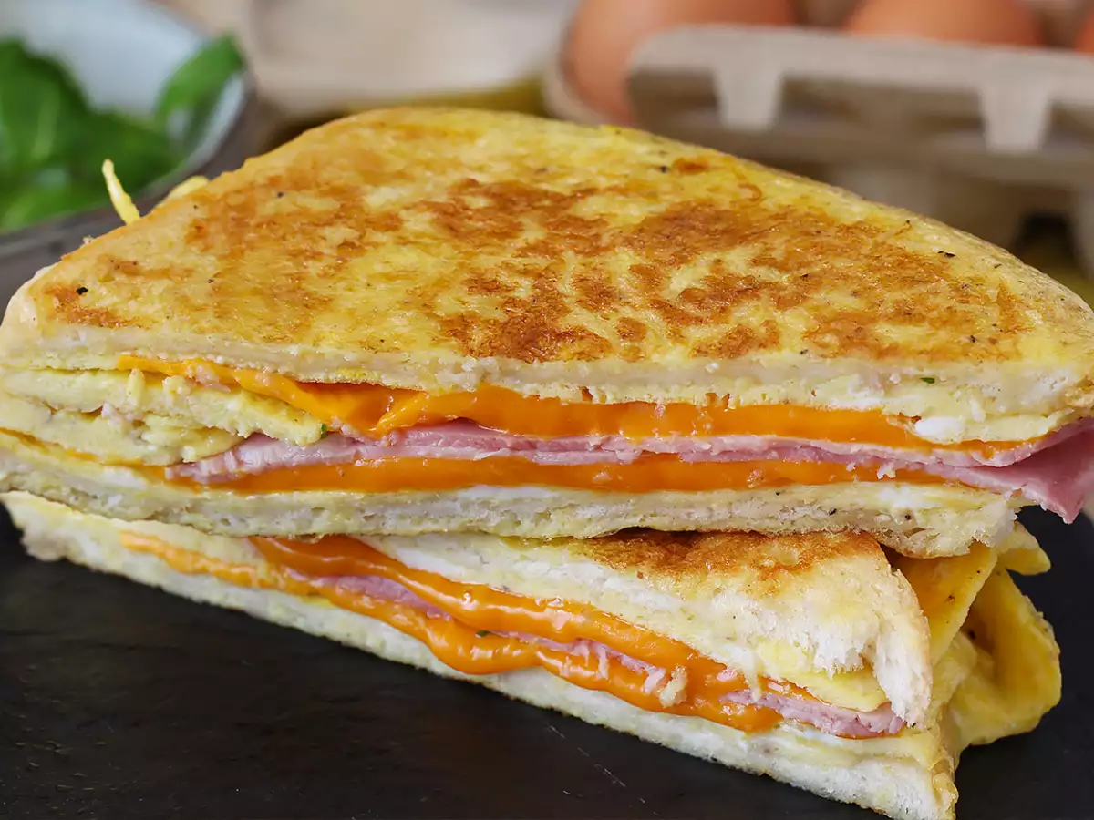 Snabb omelettmacka – French toast-omelettmacka – smart äggmacka - foto 3