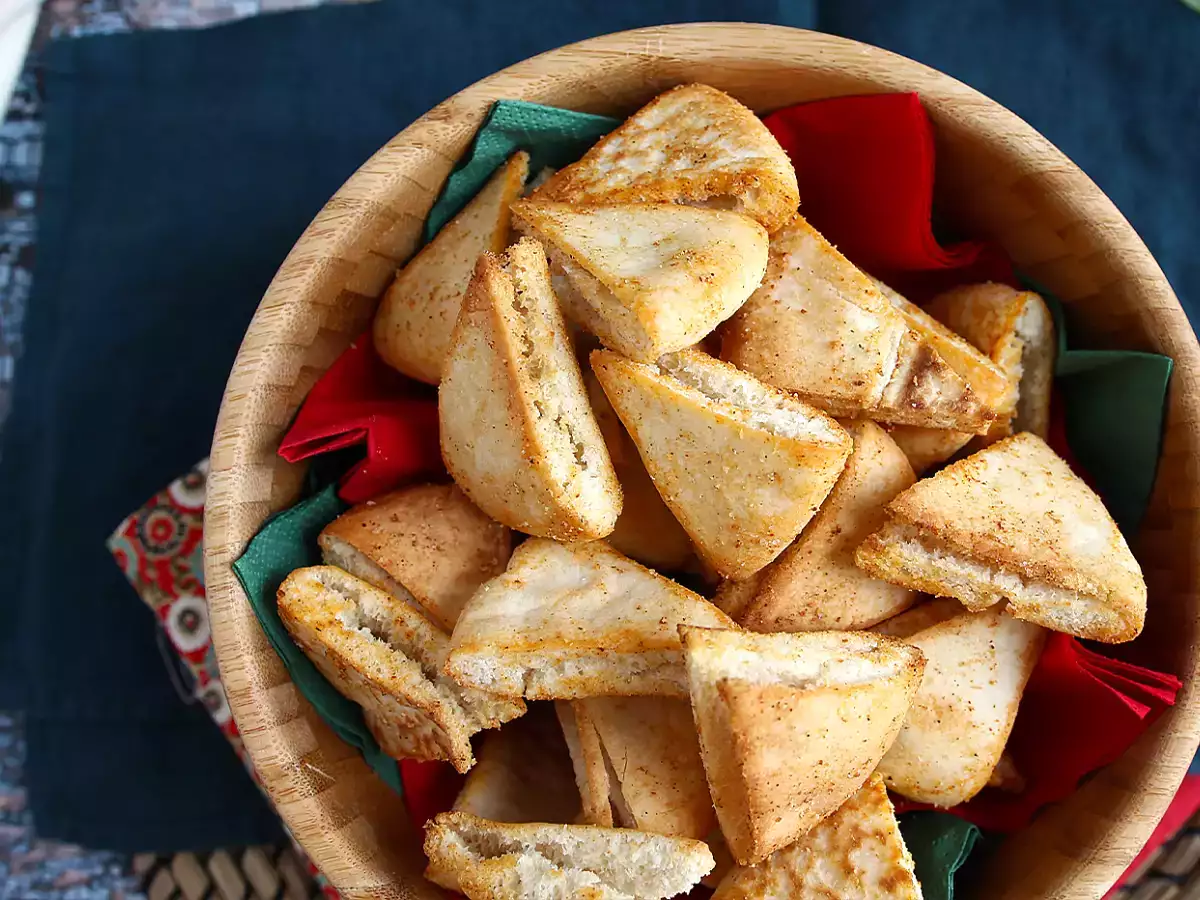 Snabba pitabrödschips