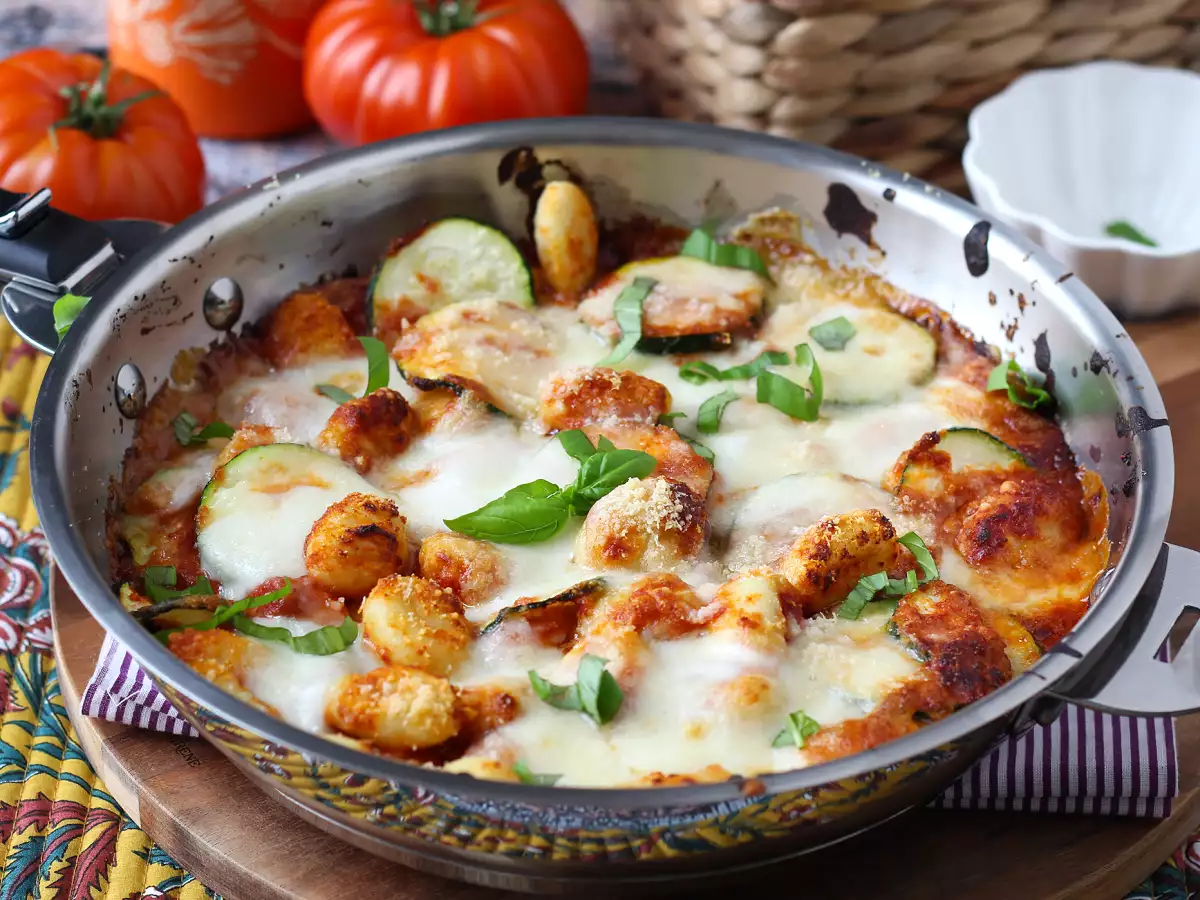 Snabbrecept på gratäng med gnocchi, zucchini och mozzarella - foto 5