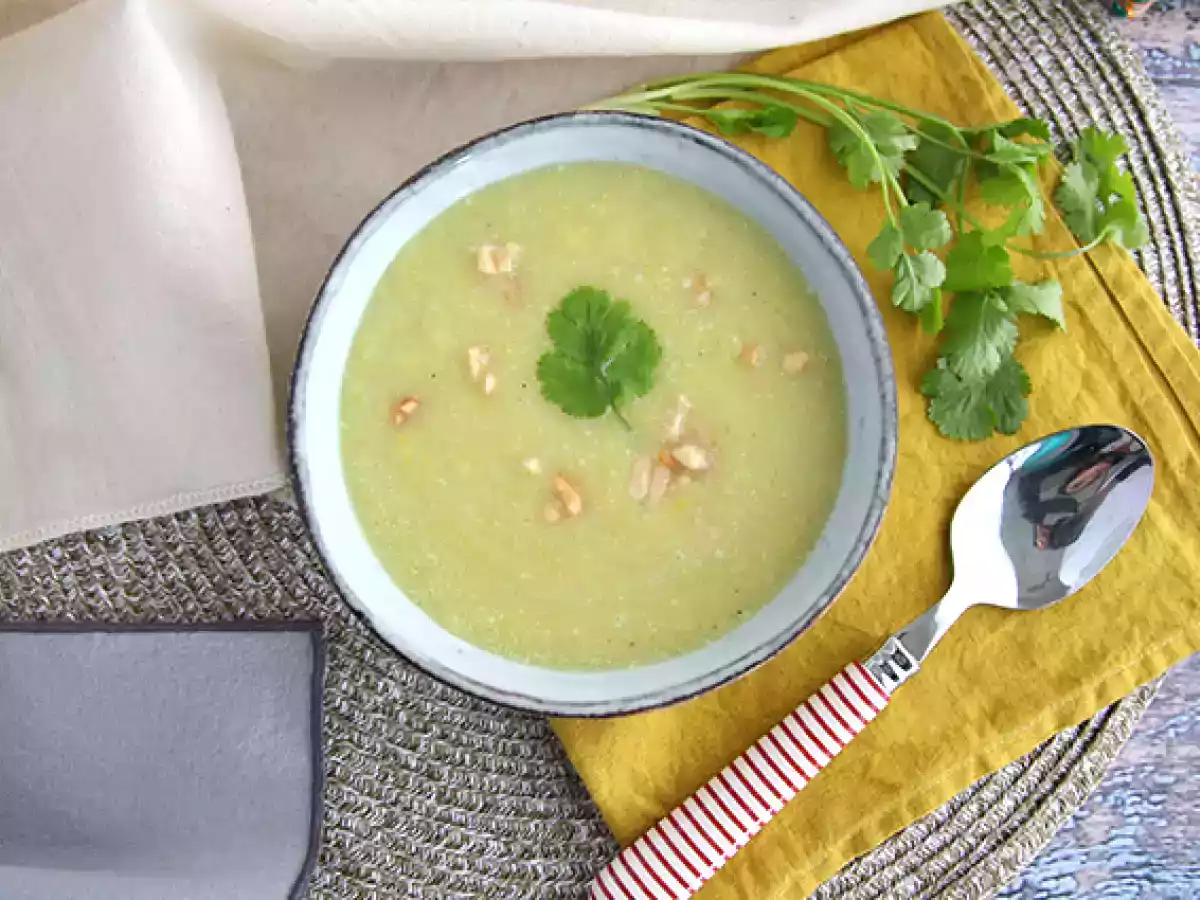Soppa på purjolök, kokosmjölk och curry - foto 3