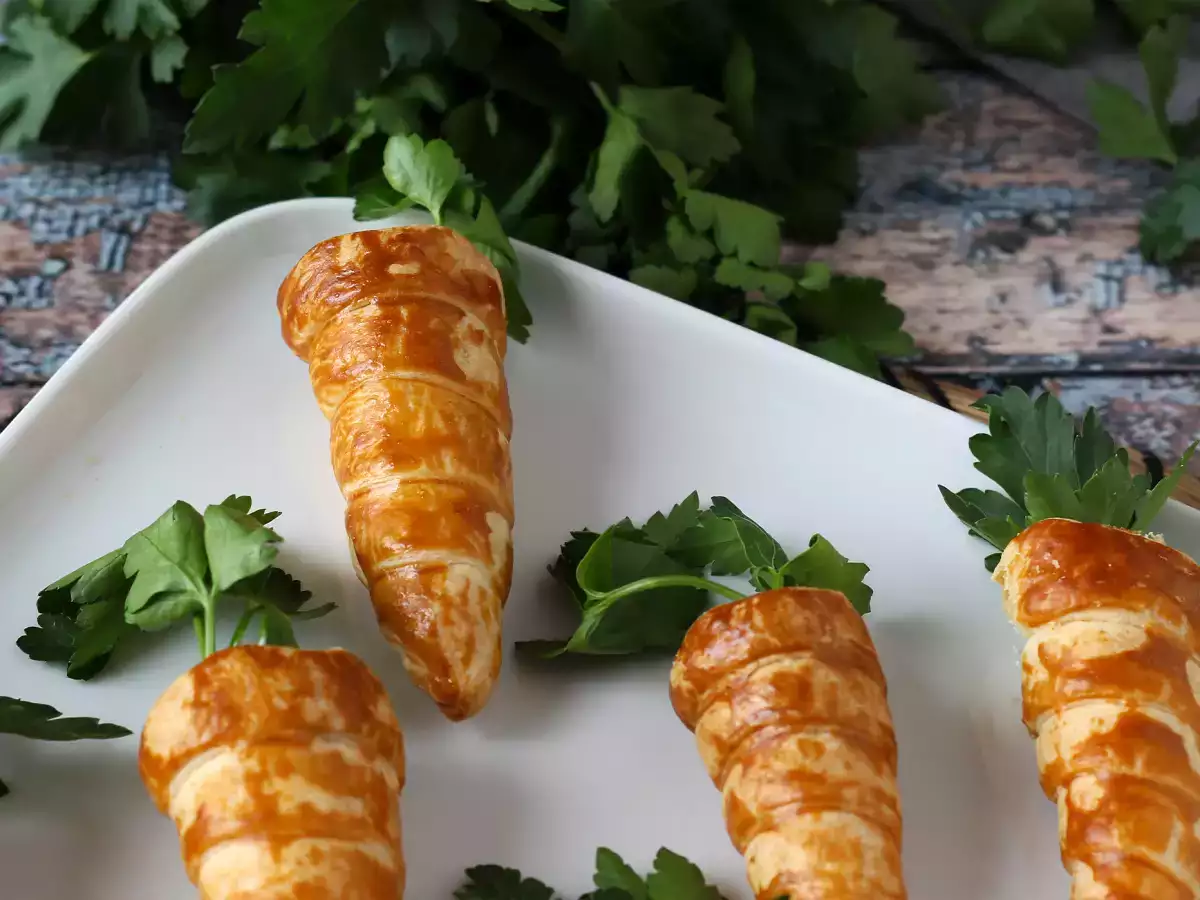 Söta smördegsmorötter med getost och soltorkade tomater – perfekt till påskens aperitif - foto 3