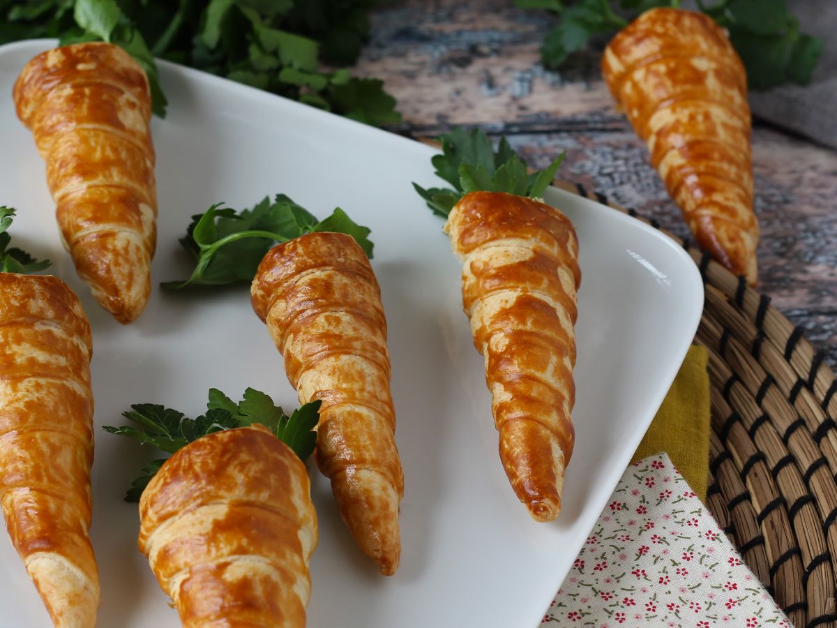 Söta smördegsmorötter till påskaperitif: getost och soltorkade tomater - foto 2