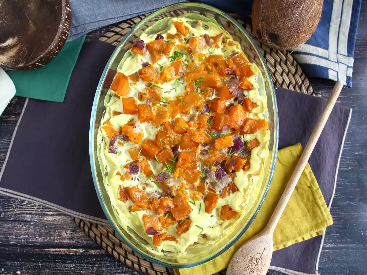 Sötpotatisgratäng med kokosmjölk och curry - foto 4
