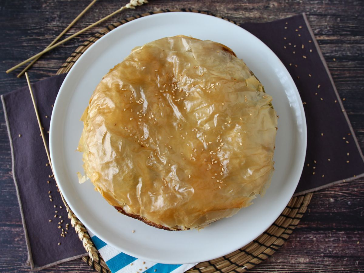 Spanakopita, den superenkla grekiska pajen med spenat och fetaost - foto 4