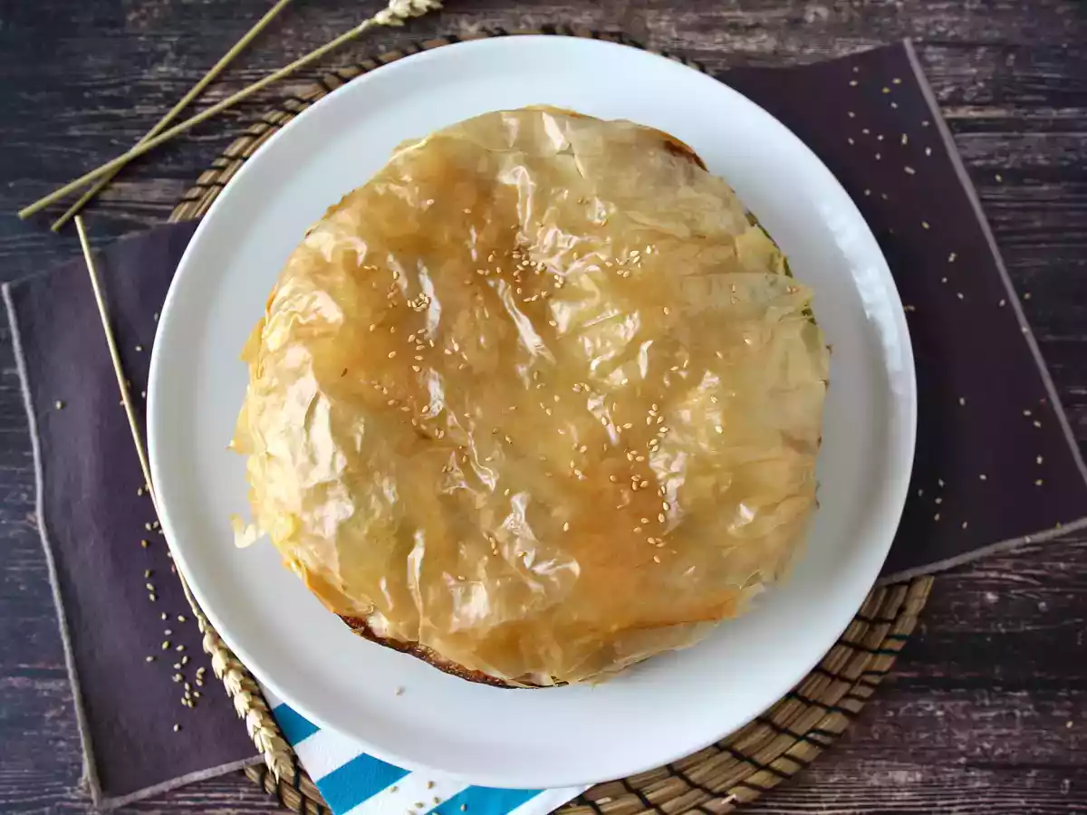 Spanakopita, den superenkla grekiska pajen med spenat och fetaost - foto 4