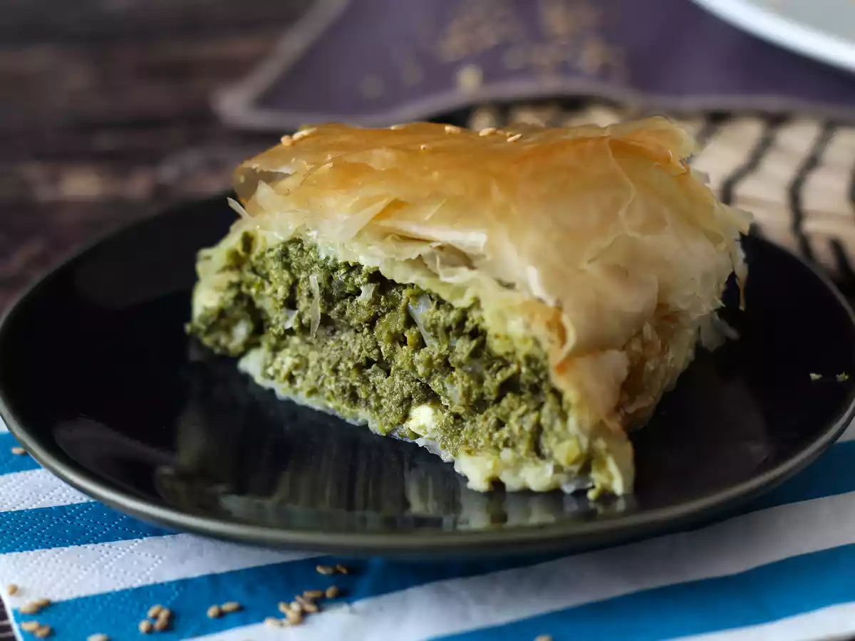Spanakopita, den superenkla grekiska pajen med spenat och fetaost - foto 5