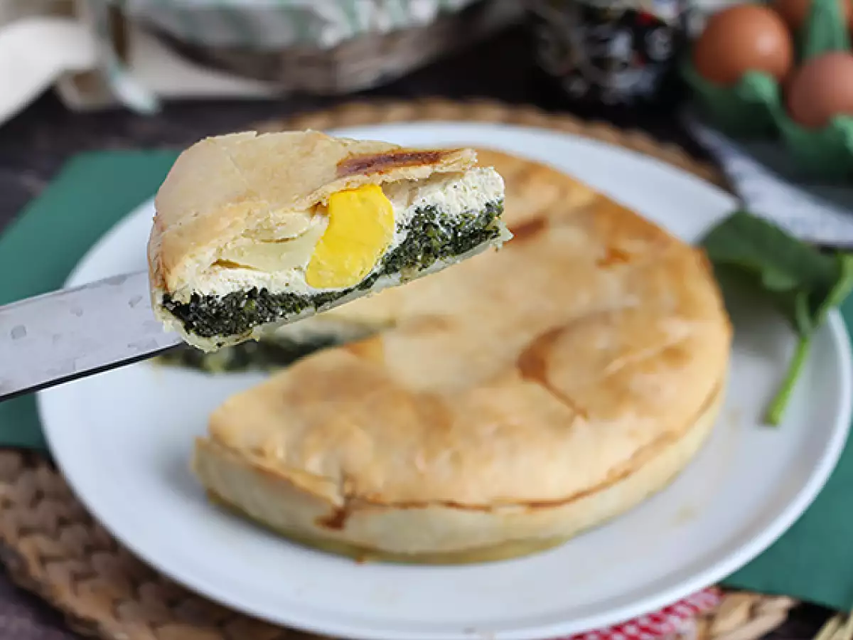 Spenat- och ricottapaj med ägg – italiensk Torta Pasqualina - foto 3