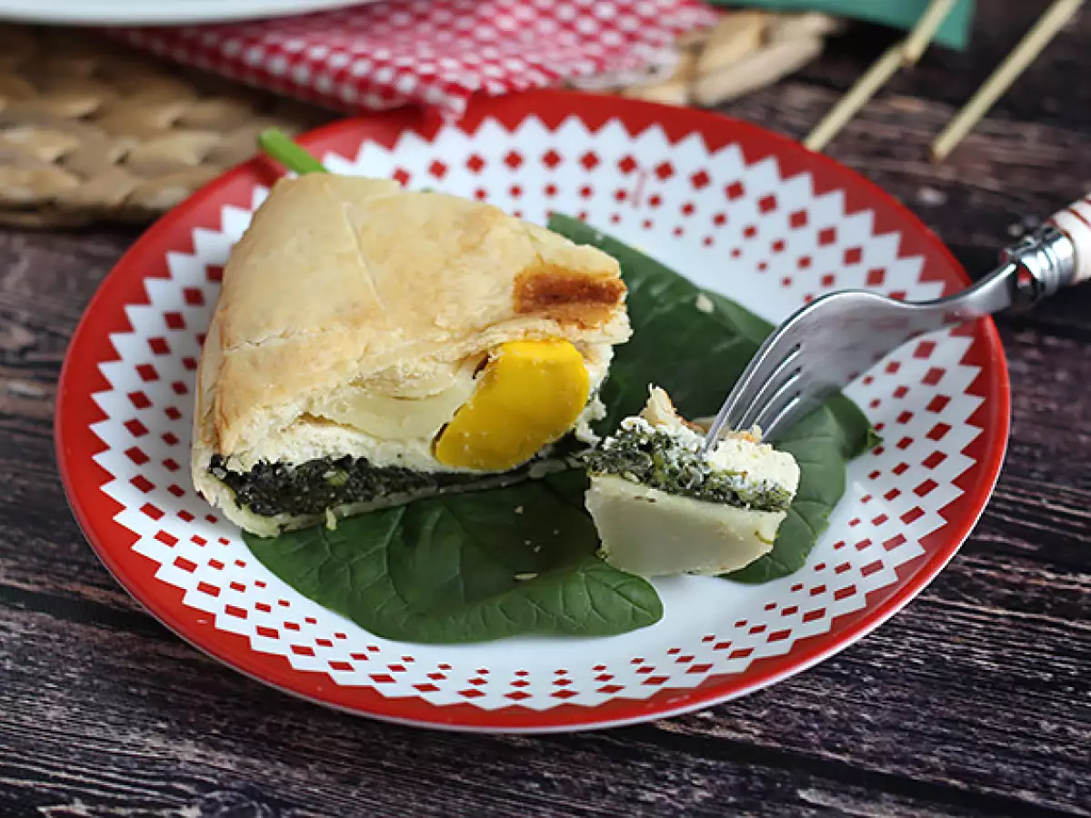 Spenat- och ricottapaj med ägg – italiensk Torta Pasqualina - foto 4