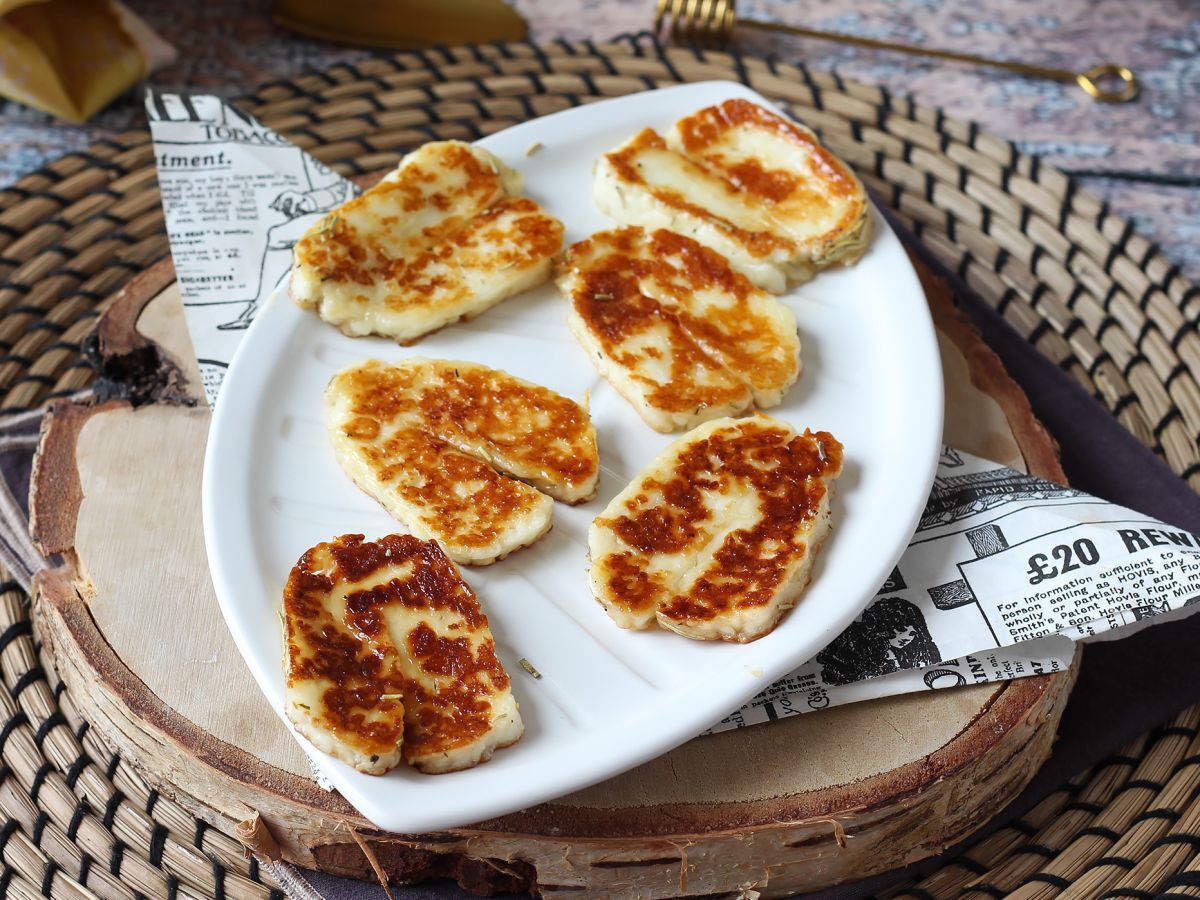 Stekt Halloumi med honung och rosmarin - foto 3