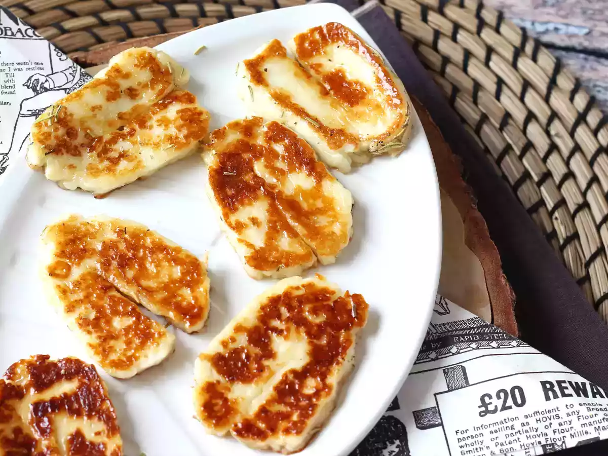 Stekt Halloumi med honung och rosmarin - foto 4