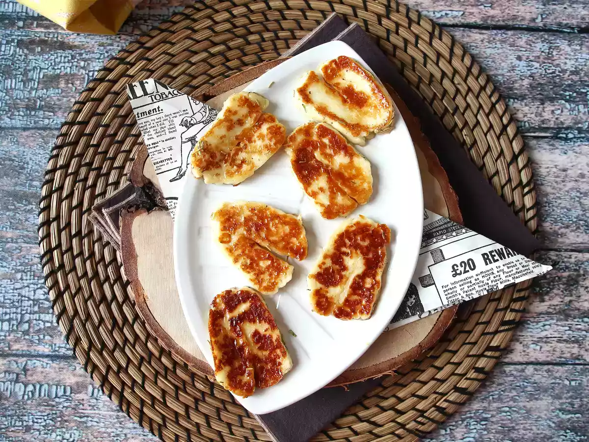 Stekt Halloumi med honung och rosmarin - foto 5