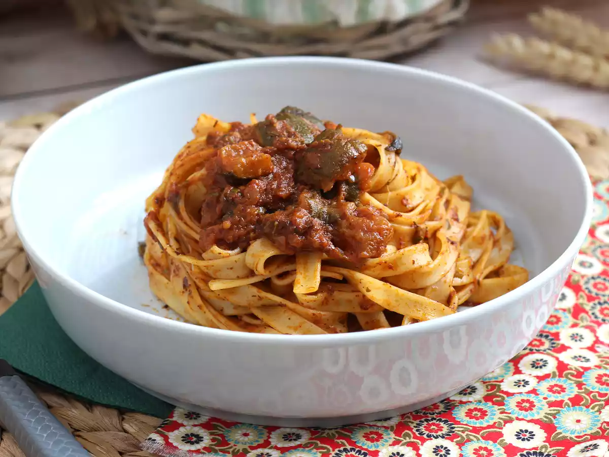 Tagliatelle med zucchiniragu, en vegetarisk huvudrätt som alla älskar! - foto 2