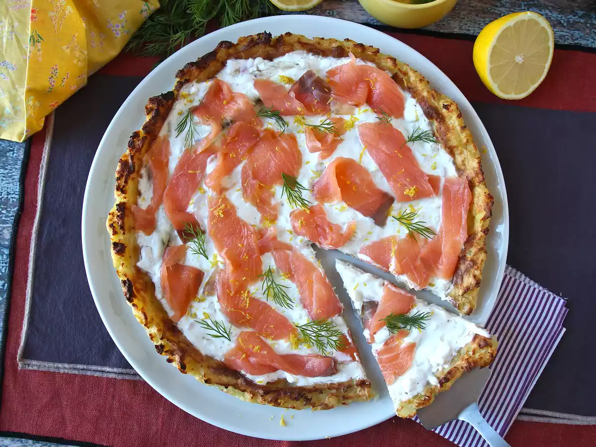 Tart med rökt lax och potatisbotten - foto 7