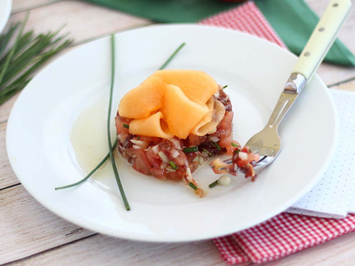 Tartare av skinka, melon och tomat - foto 3