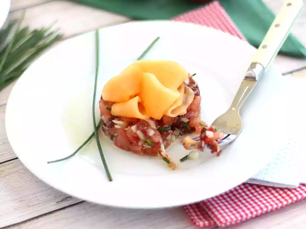 Tartare av skinka, melon och tomat - foto 3