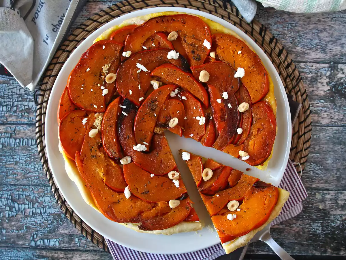 Tatin av pumpa med getost och honung - foto 6