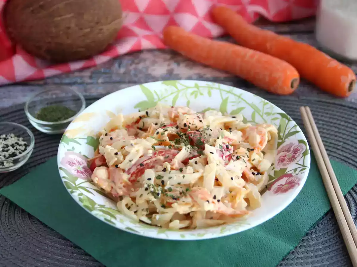 Thai Pasta (kokosnötsnudlar med räkor och grönsaker)