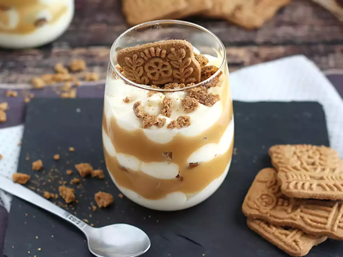 Tiramisu med speculoos och saltad smörkola