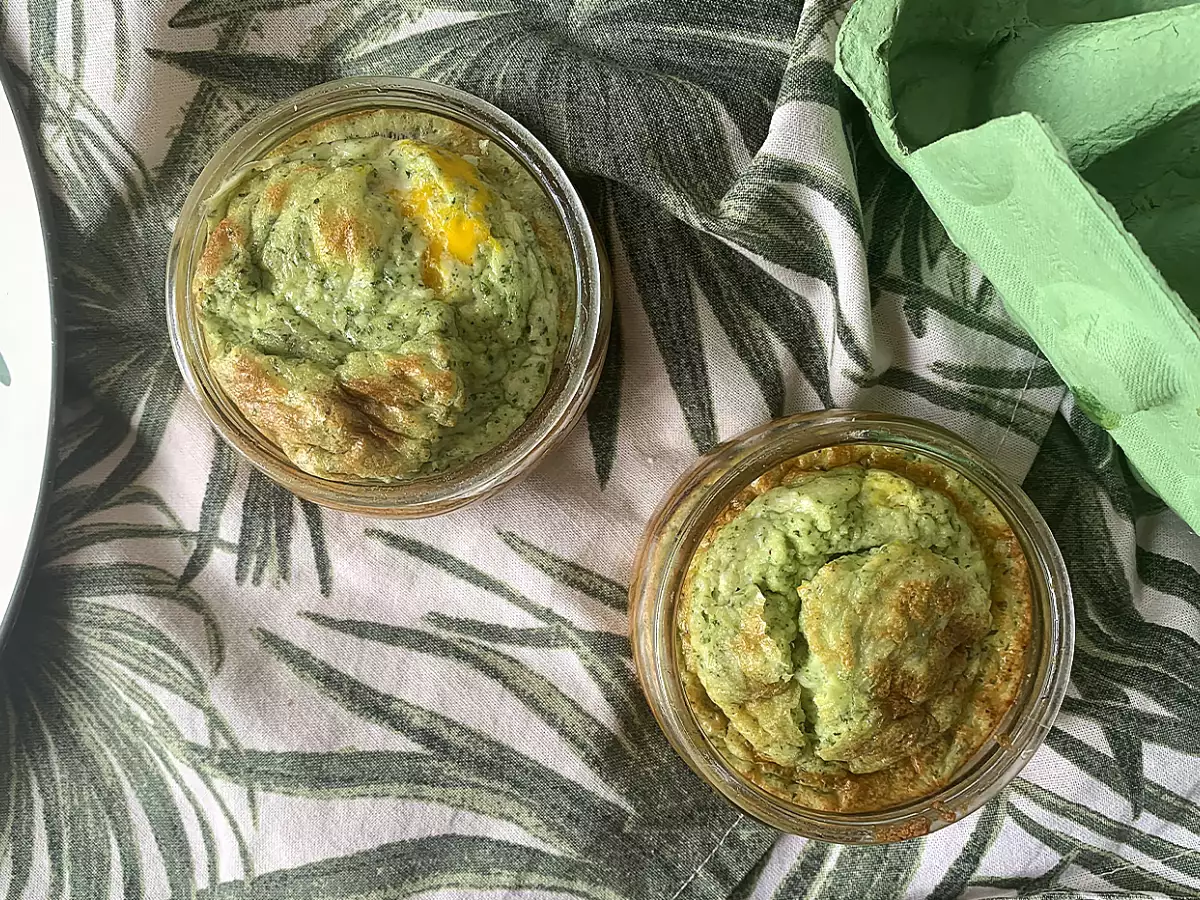 Ugnsbakade ägg med pesto