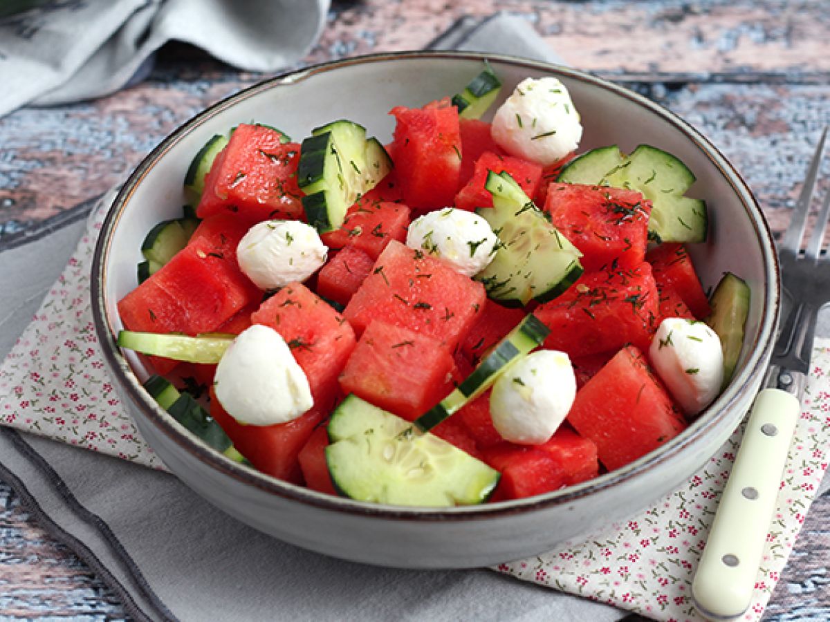Vattenmelon- och gurksallad - foto 2
