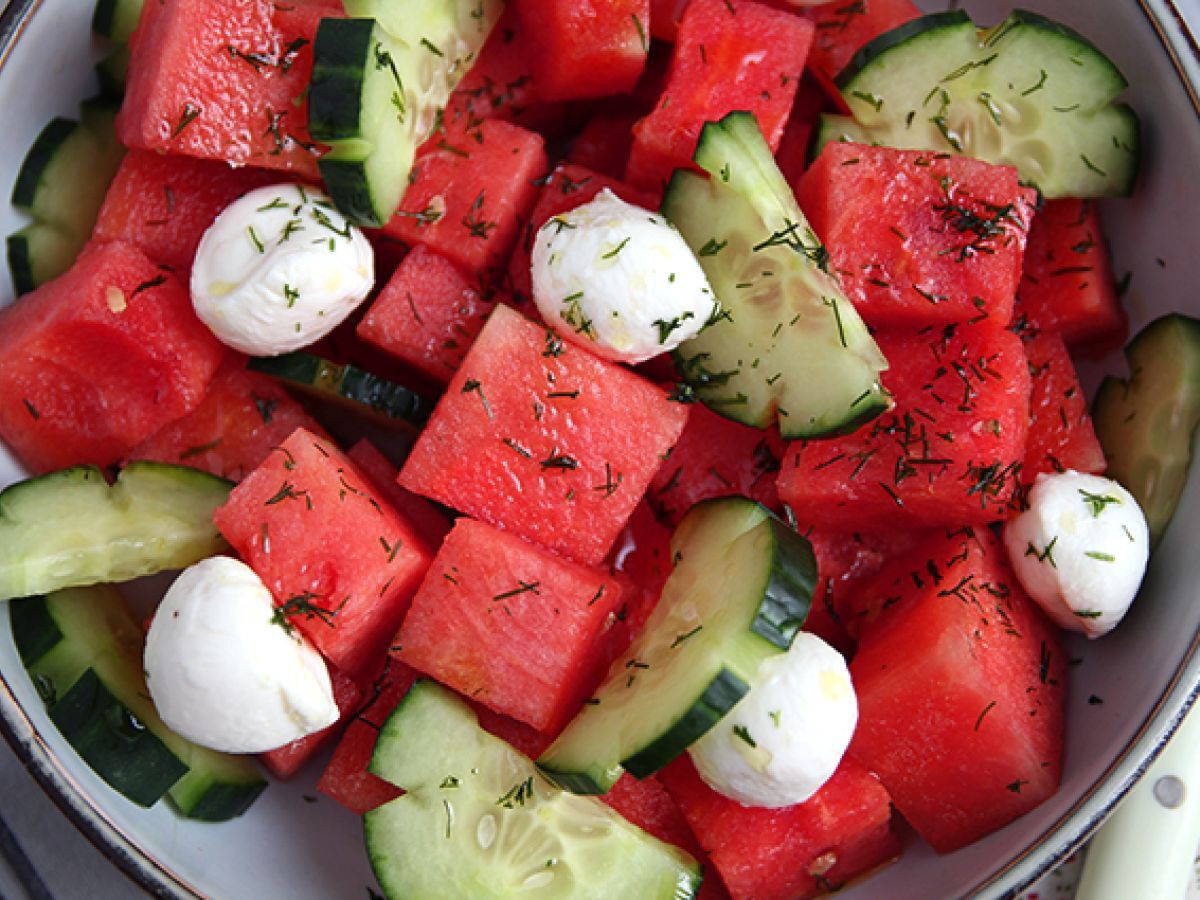 Vattenmelon- och gurksallad - foto 4