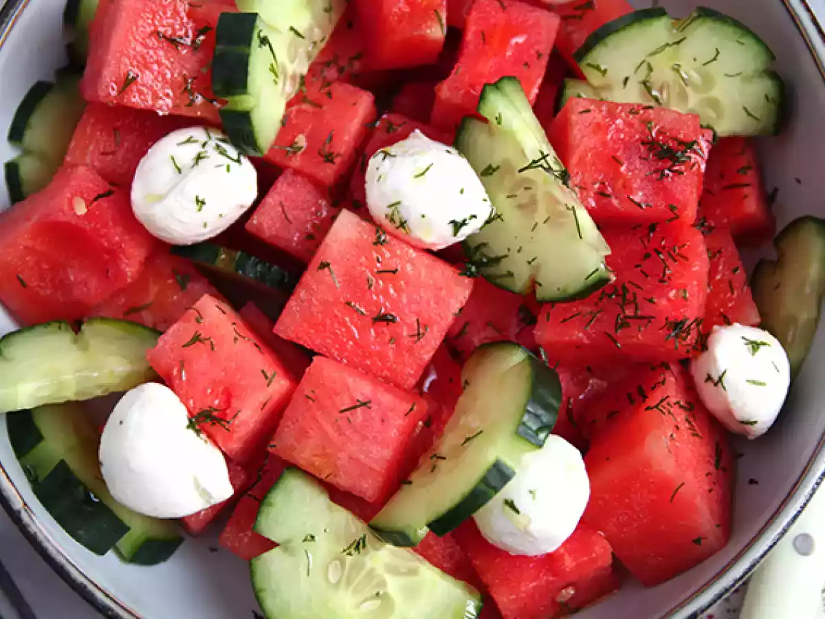 Vattenmelon- och gurksallad - foto 4