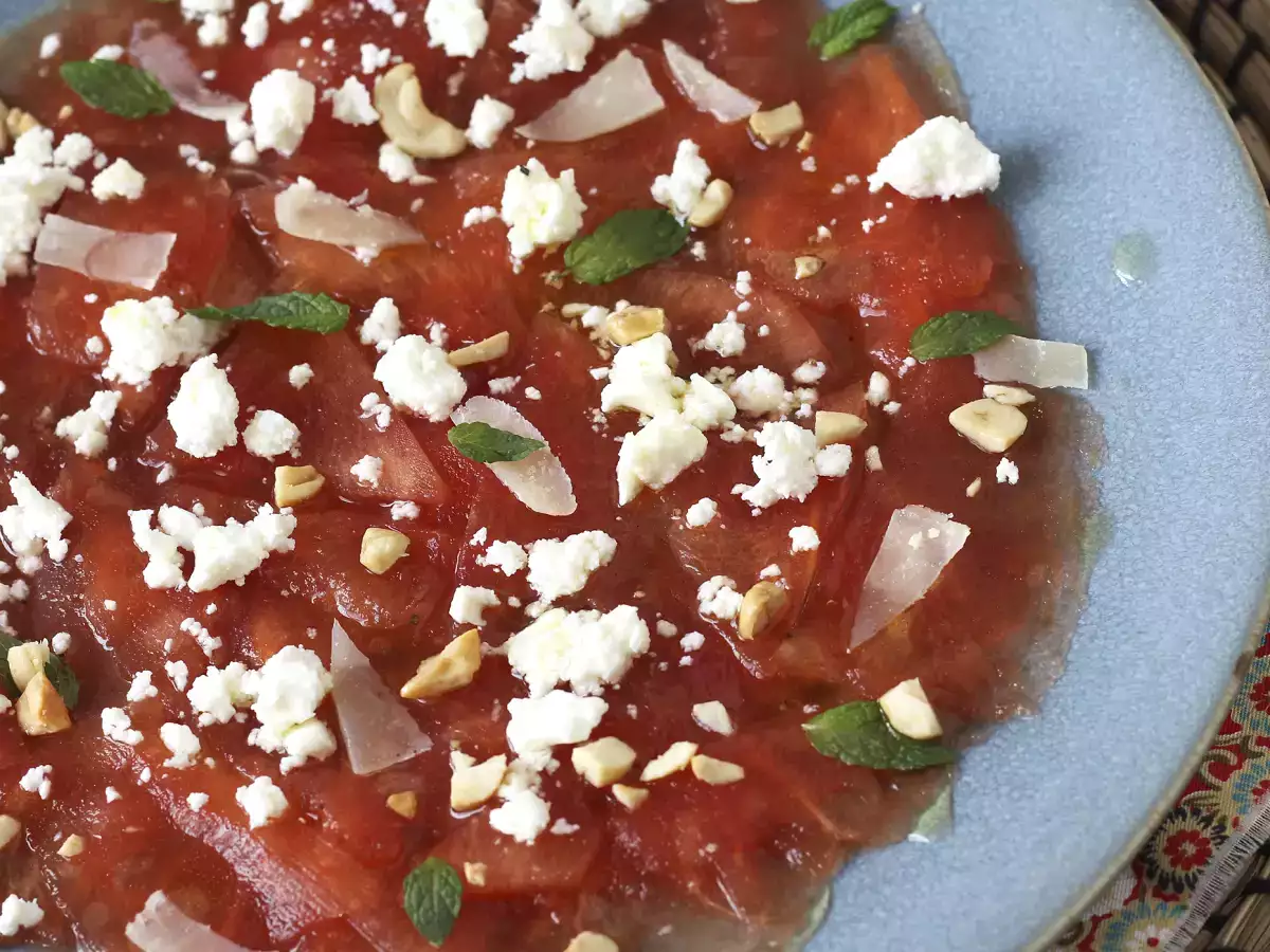 Vattenmelonscarpaccio: en uppfriskande förrätt till sommaren - foto 3