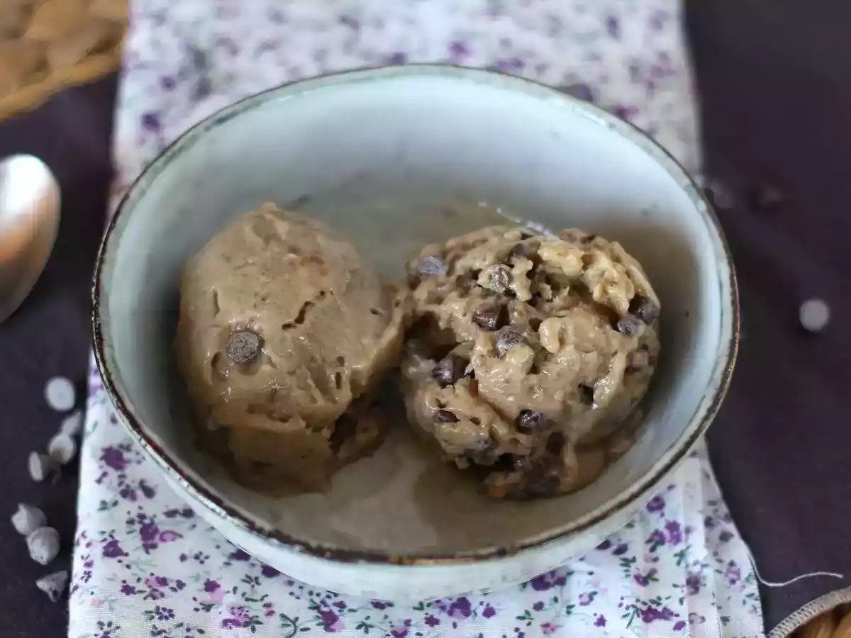 Vegansk bananglass superenkel att göra med kaksmak! Vegansk kakdeg - foto 2