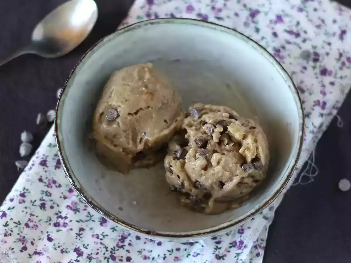 Vegansk bananglass superenkel att göra med kaksmak! Vegansk kakdeg - foto 4