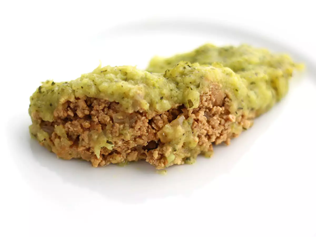 Vegansk shepherd's pie med zucchini och tofu - foto 3
