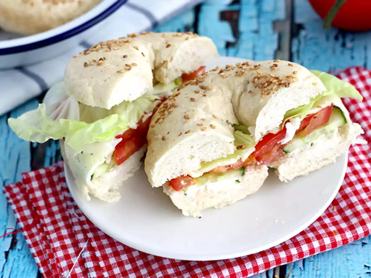 Vegetarisk bagel - foto 2