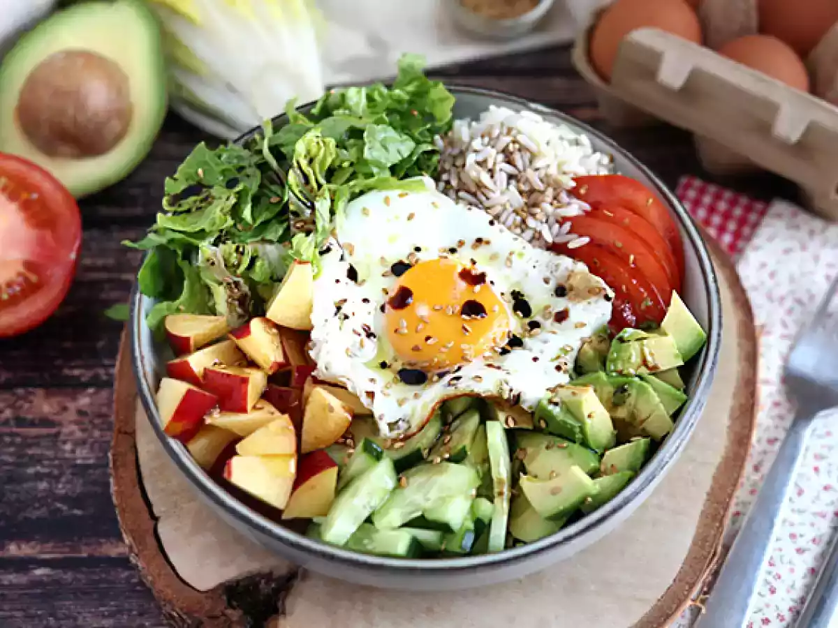 Vegetarisk Buddha bowl - En vackert balanserad och färgstark sallad! - foto 3