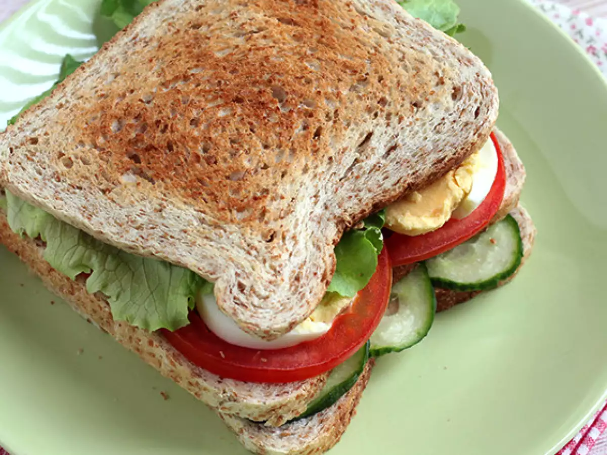 Vegetarisk club sandwich