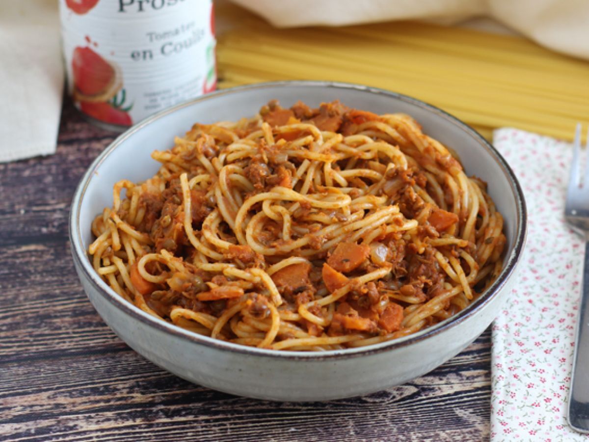 Vegetarisk spaghetti bolognese!