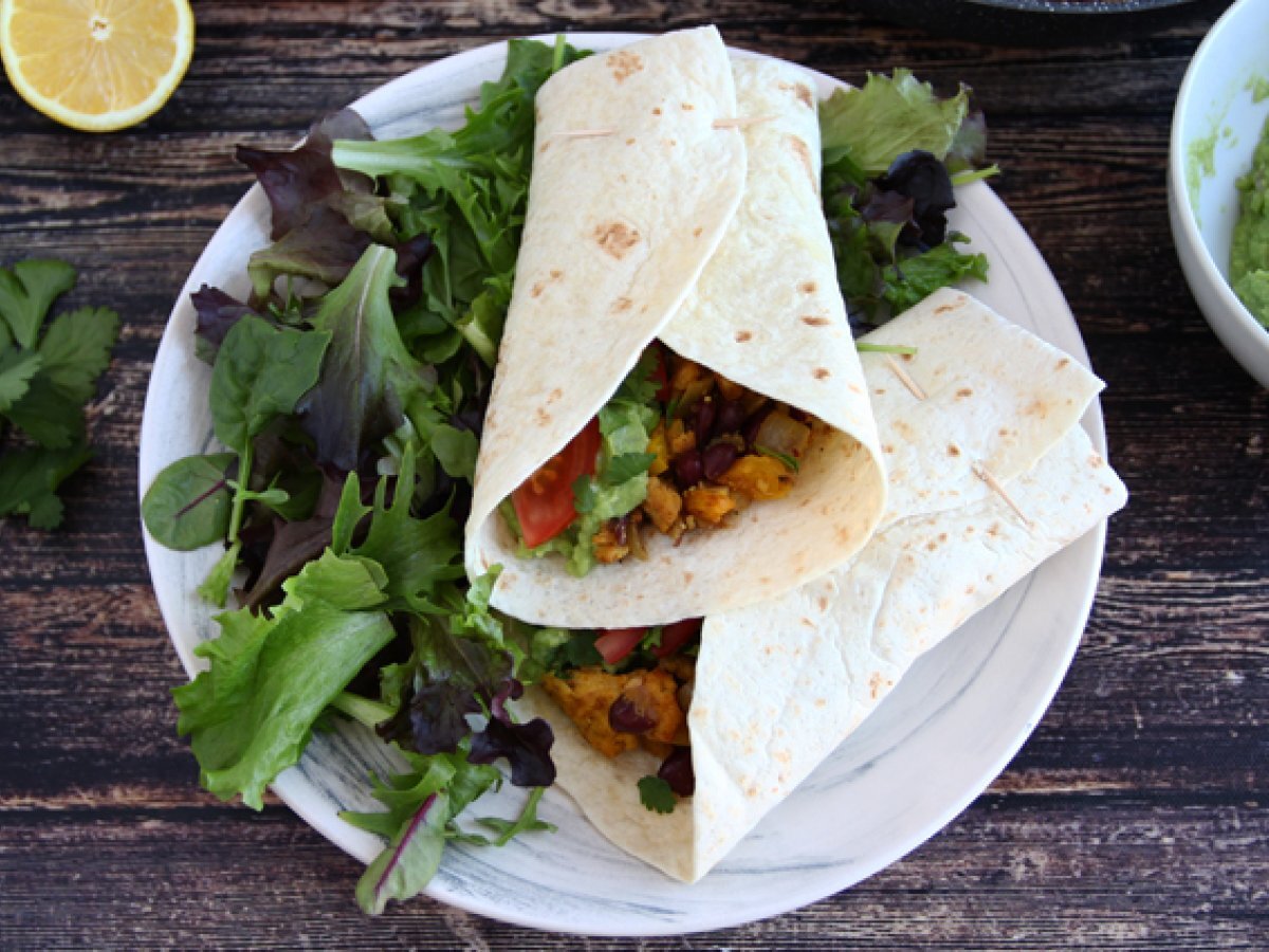 Vegetariska fajitas med texturerat sojaprotein - foto 3