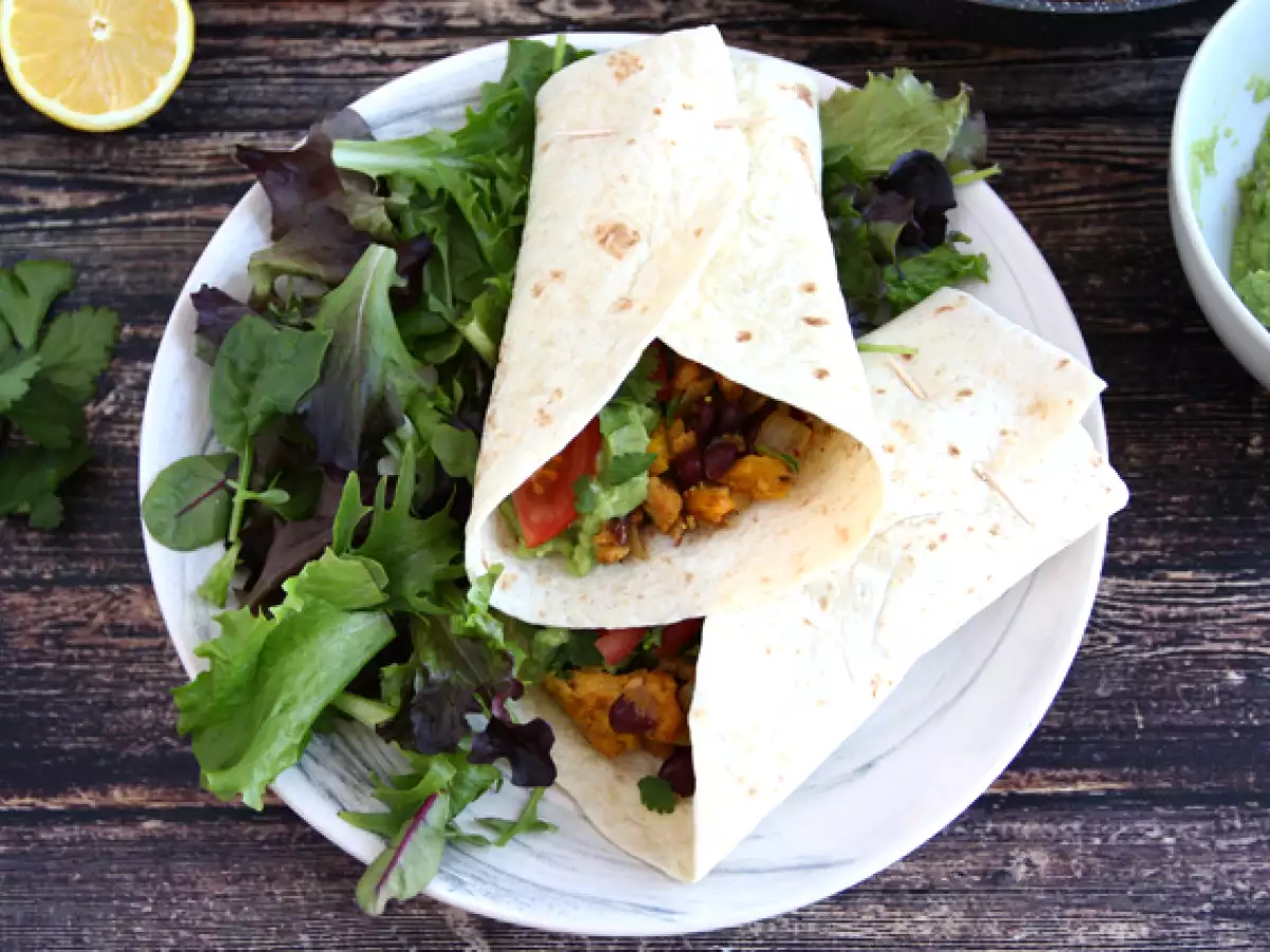 Vegetariska fajitas med texturerat sojaprotein - foto 3