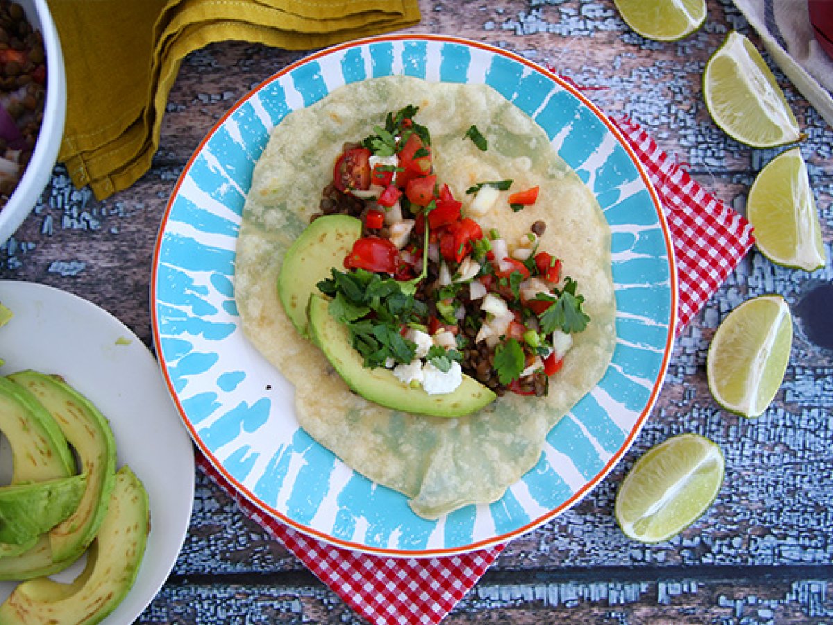 Vegetariska tacos med linser - foto 3