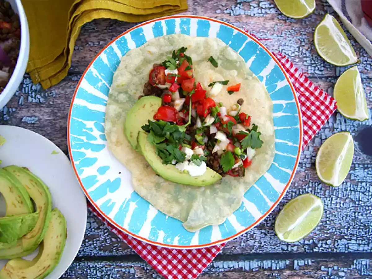 Vegetariska tacos med linser - foto 3