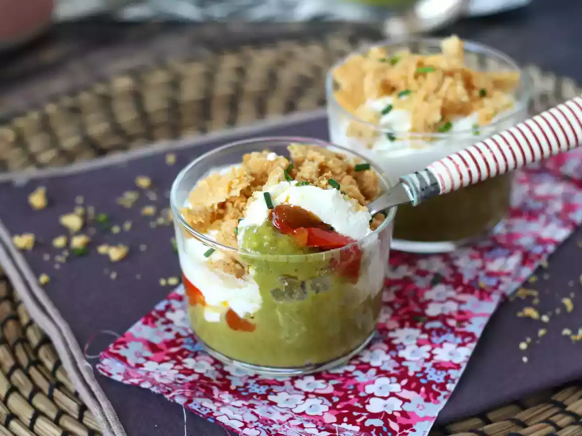 Vegetariska verrines: ärtsoppa, parmesancrumble och mascarponekräm - foto 8