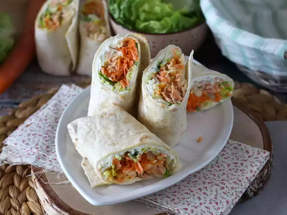 Wraps med lax, den perfekta, praktiska smörgåsen att ta med sig överallt