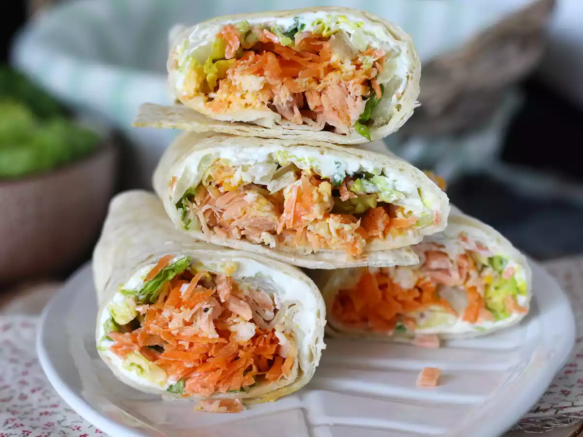 Wraps med lax, den perfekta, praktiska smörgåsen att ta med sig överallt - foto 3