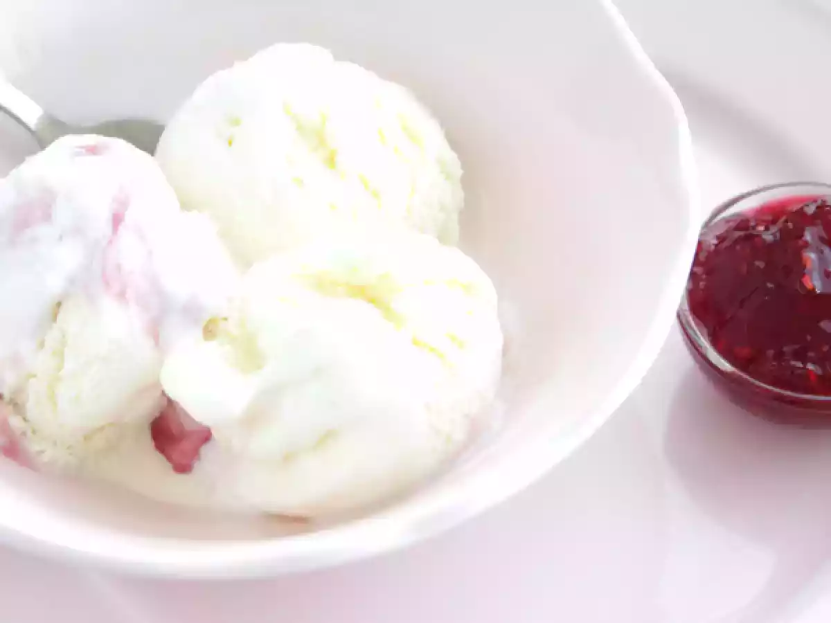 Yoghurt- och hallonglass - foto 2