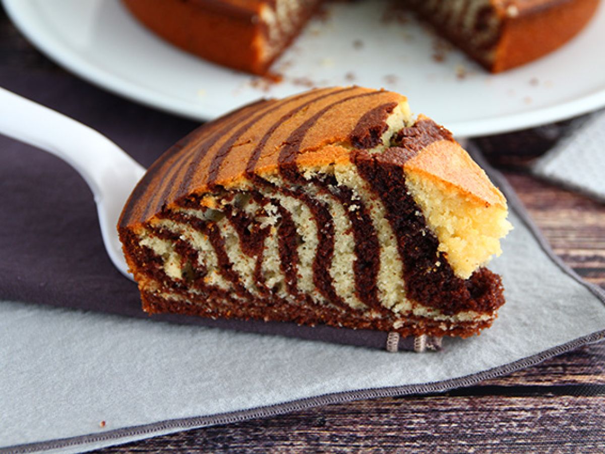 Zebrakaka, den exotiska marmorkakan (italiensk marmor)