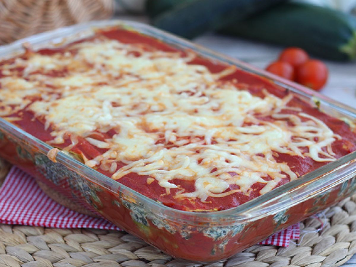 Zucchini lasagne med spenat - foto 3