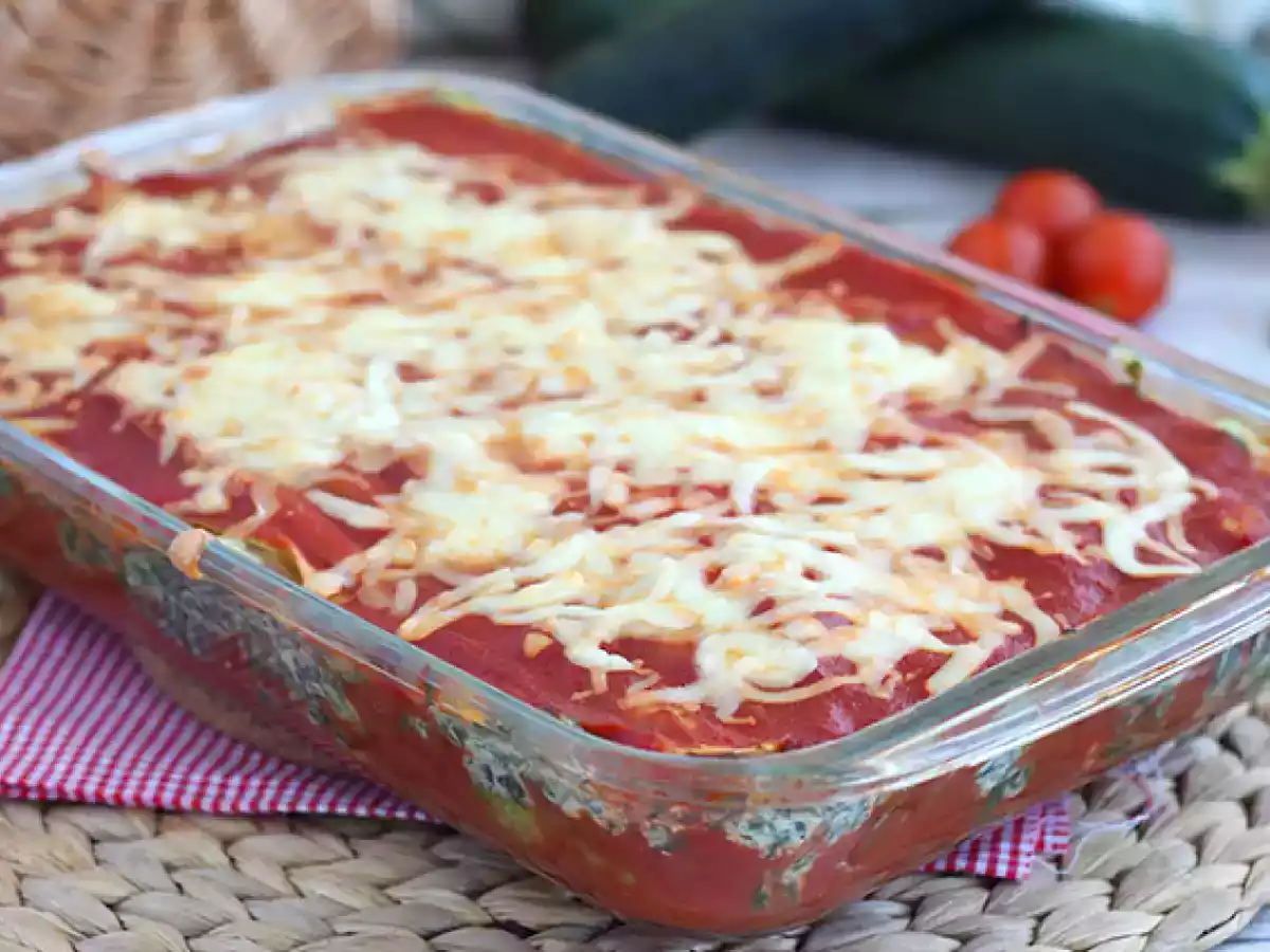 Zucchini lasagne med spenat - foto 3