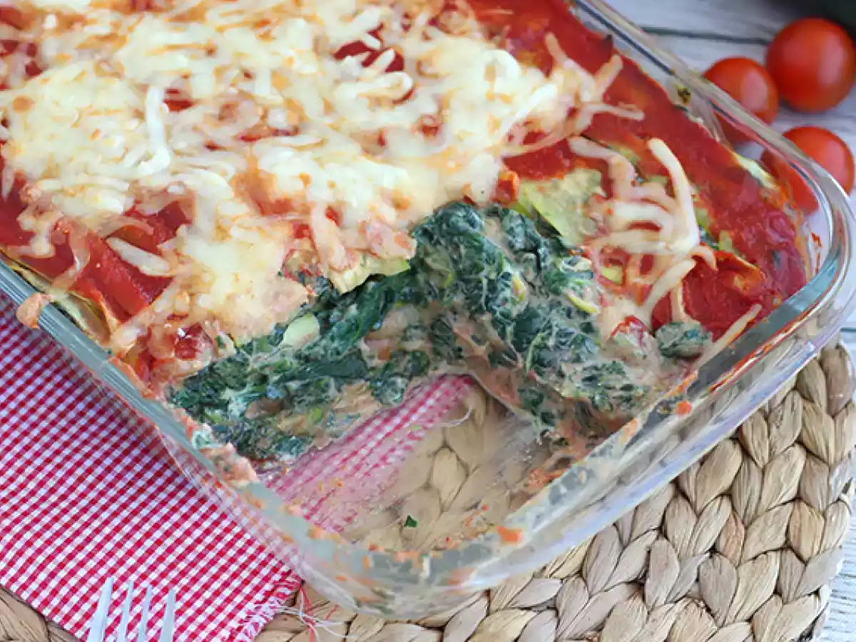 Zucchini lasagne med spenat - foto 4