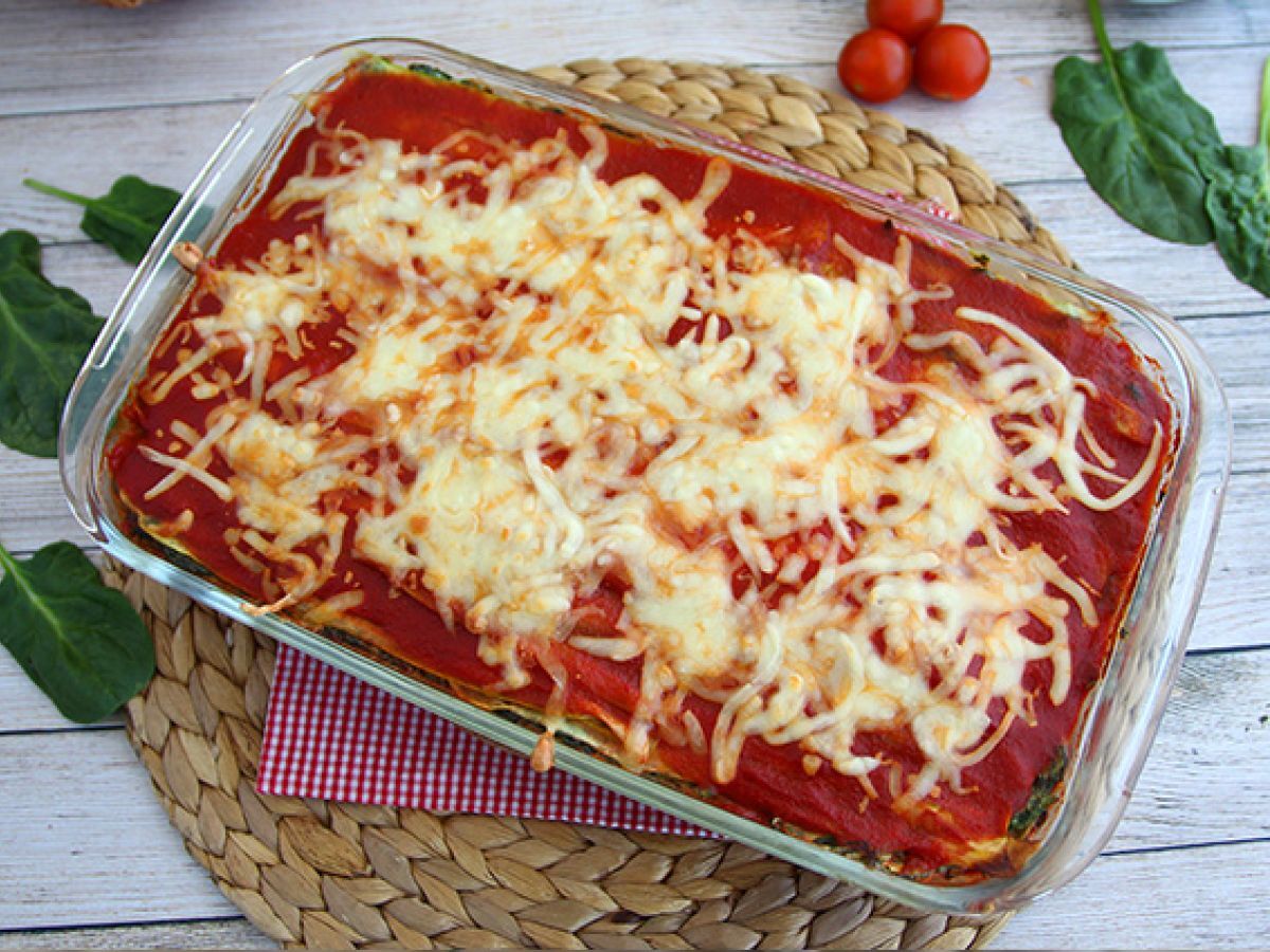 Zucchini lasagne med spenat - foto 5