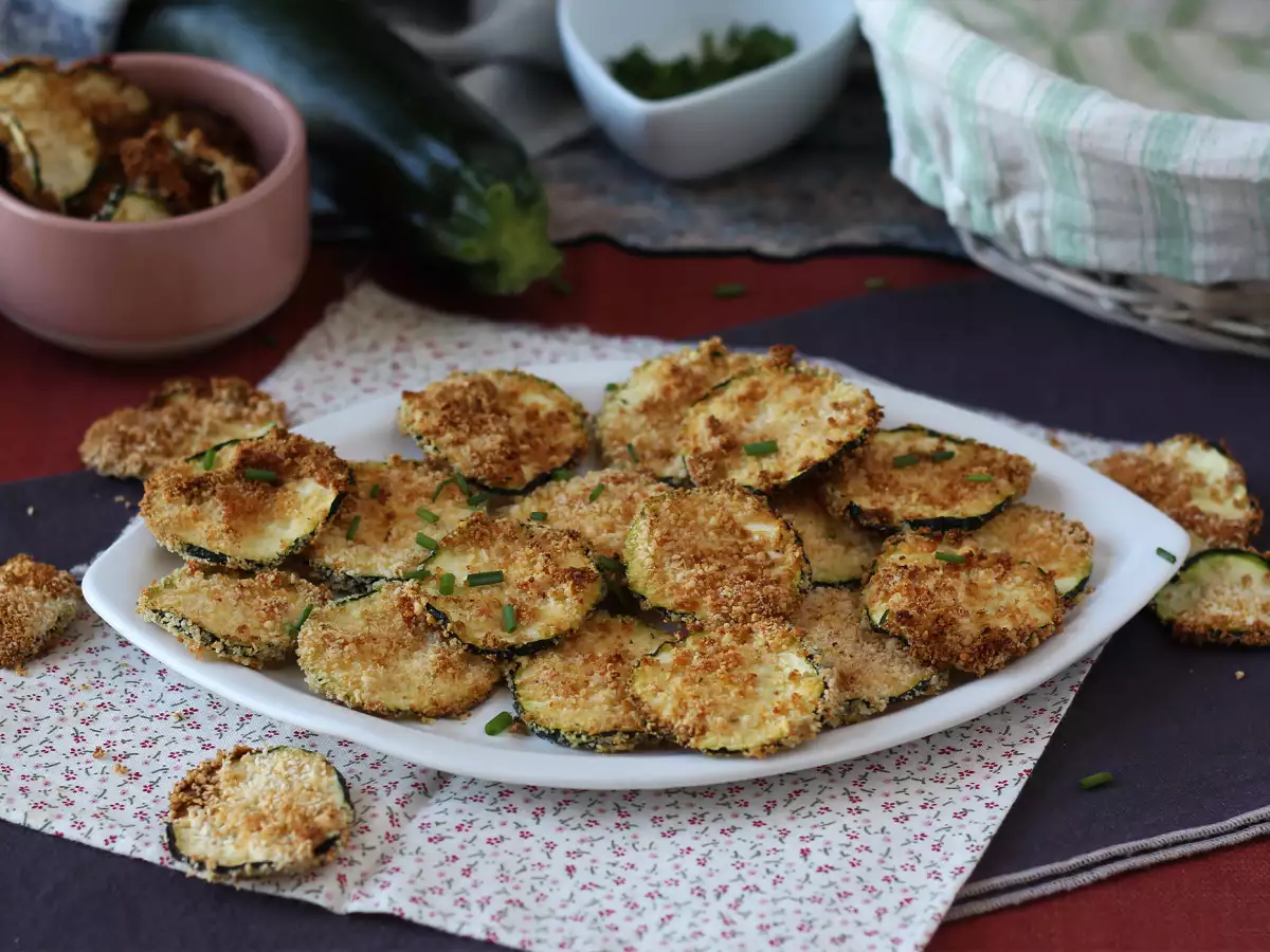 Zucchinichips i airfryer